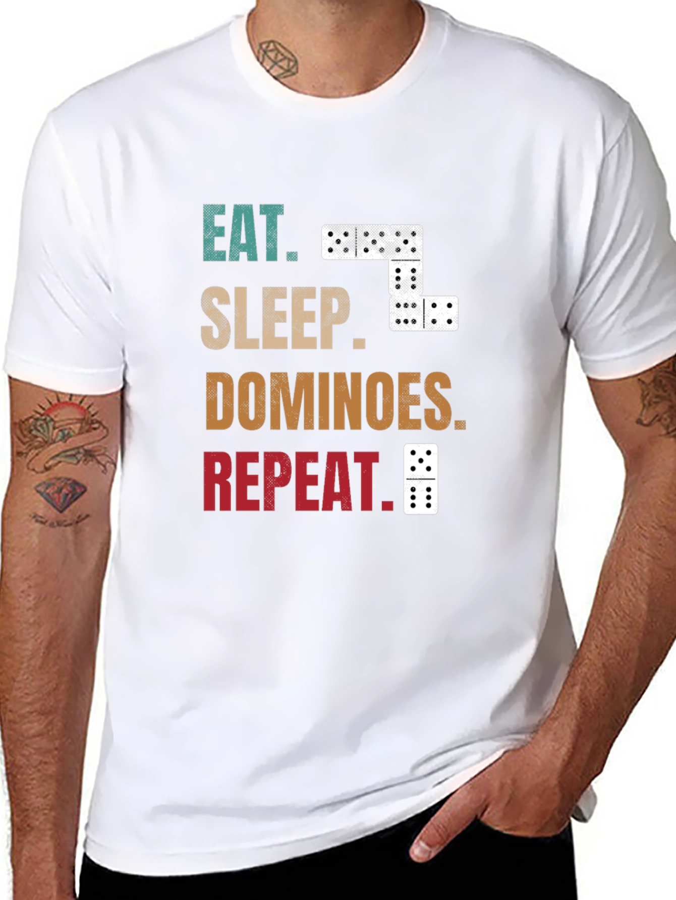 Eat Sleep Dominoes Repeat T-Shirt