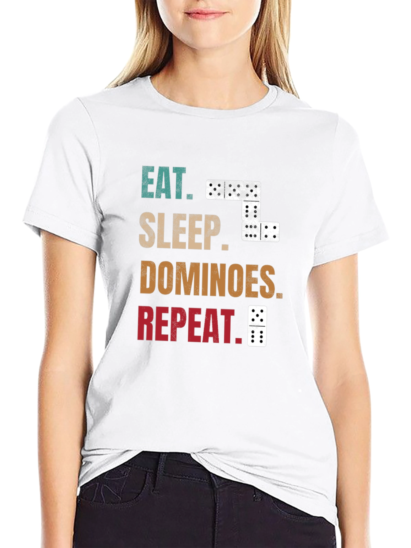Eat Sleep Dominoes Repeat T-Shirt