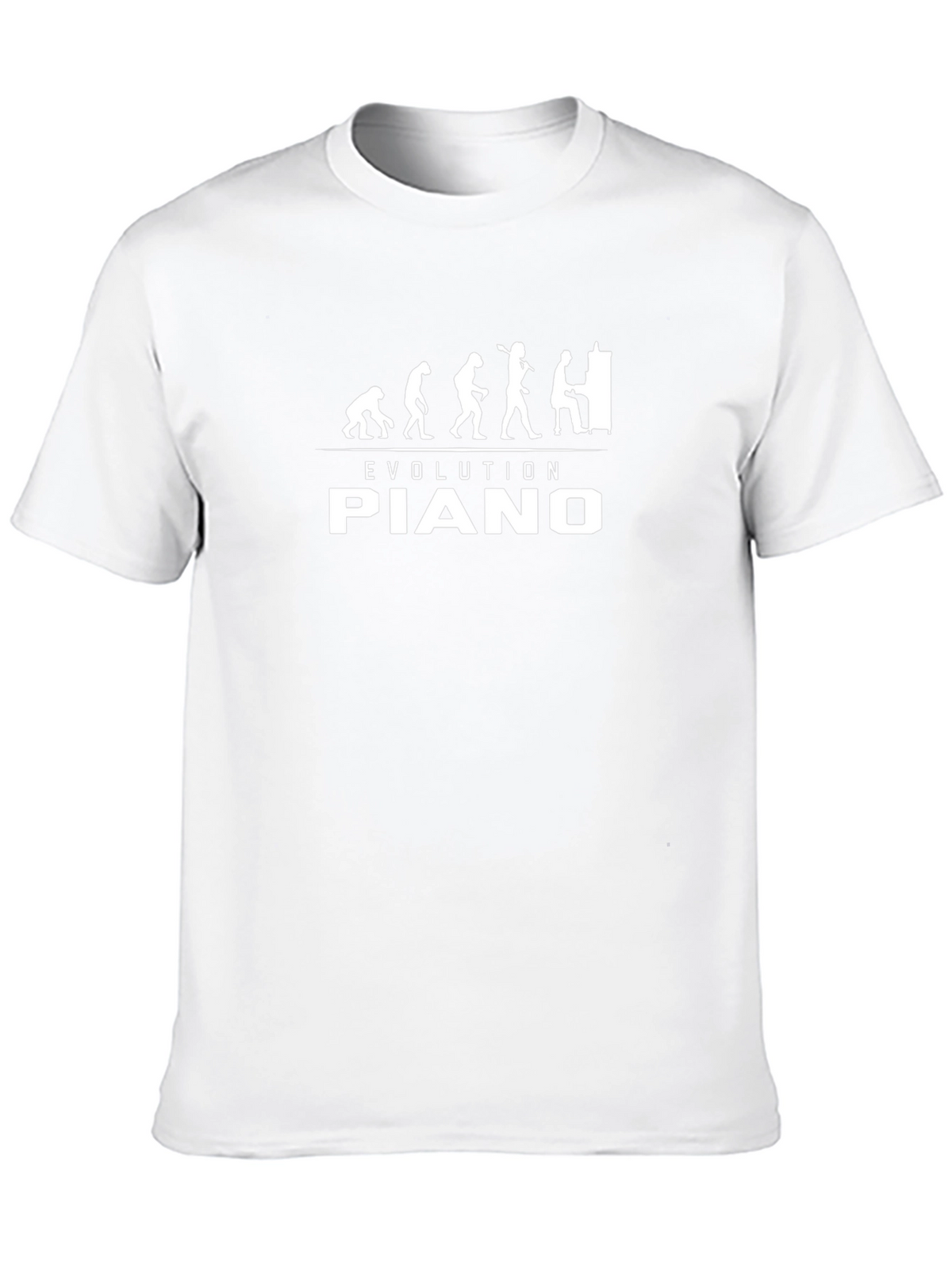 Evolution of Piano Player Black T-Shirt