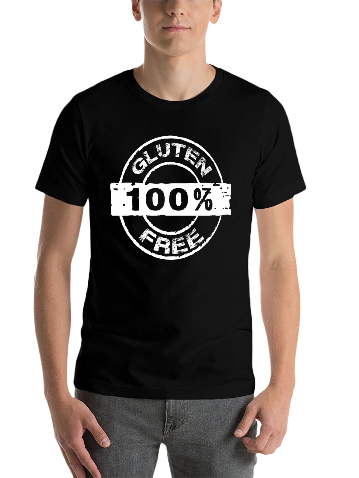Gluten Free 100% T-Shirt - Black Graphic Tee
