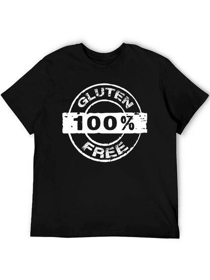 Gluten Free 100% T-Shirt - Black Graphic Tee