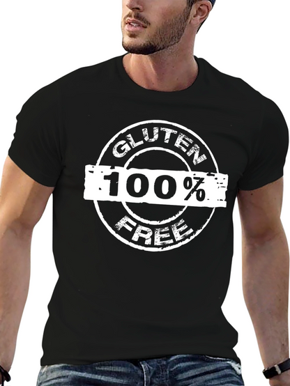 Gluten Free 100% T-Shirt - Black Graphic Tee