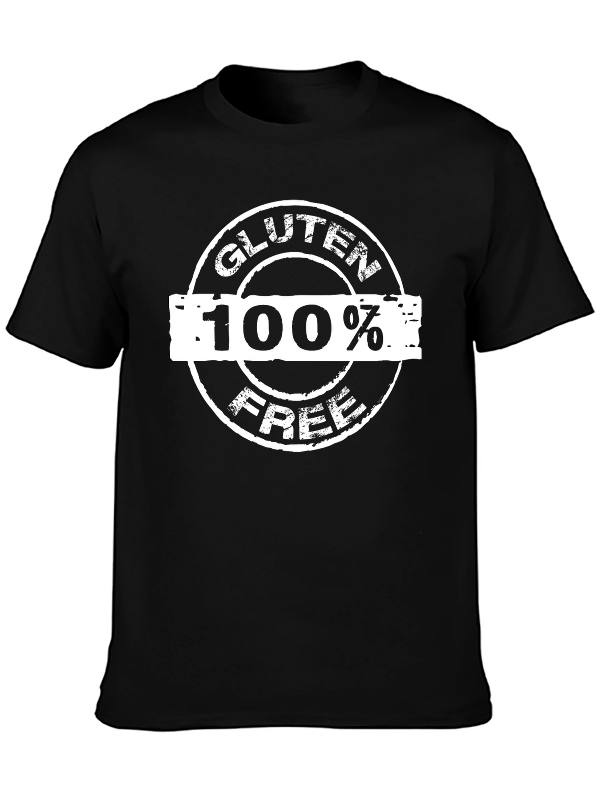 Gluten Free 100% T-Shirt - Black Graphic Tee