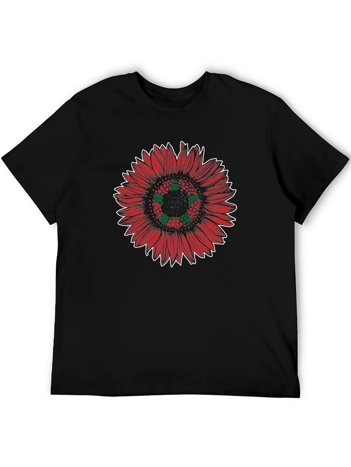 Red Sunflower Graphic Tee - Stylish Unisex T-Shirt
