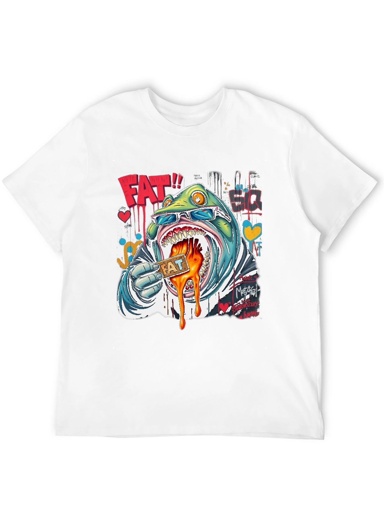 Funny Cartoon Graphic Tee - Street Art Style