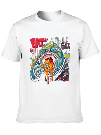 Funny Cartoon Graphic Tee - Street Art Style