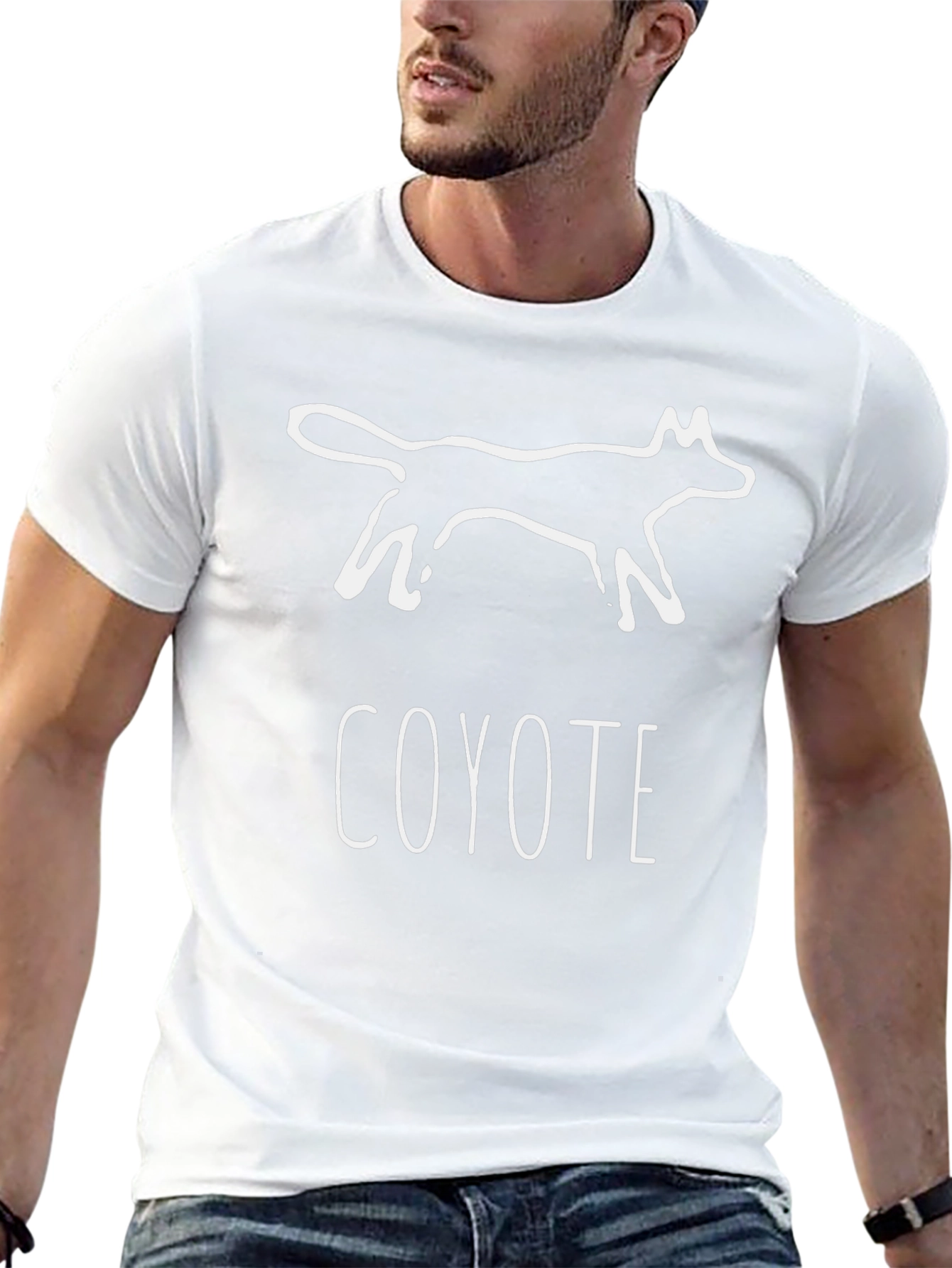 Coyote Graphic Print Black T-Shirt
