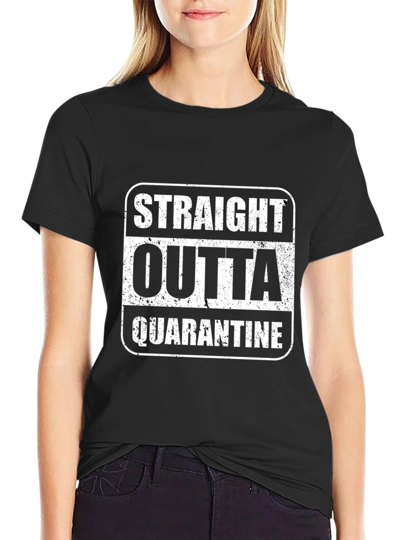 Straight Outta Quarantine T-Shirt Black
