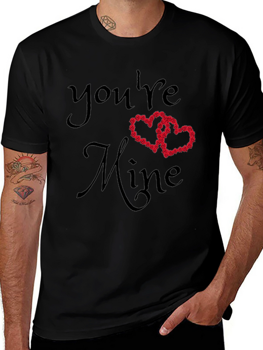 Youre Mine Valentines Day T-Shirt - Love Heart Roses