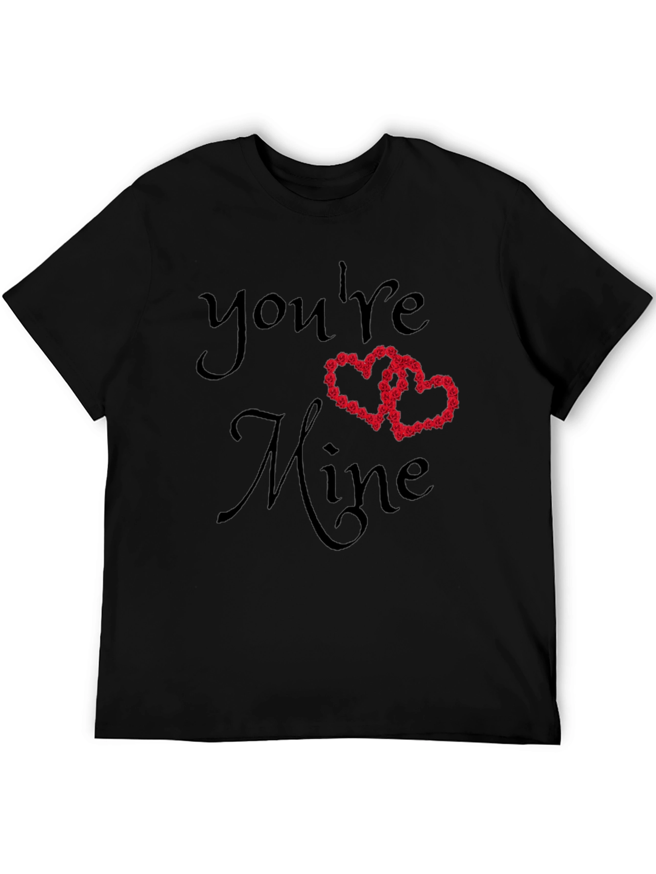 Youre Mine Valentines Day T-Shirt - Love Heart Roses