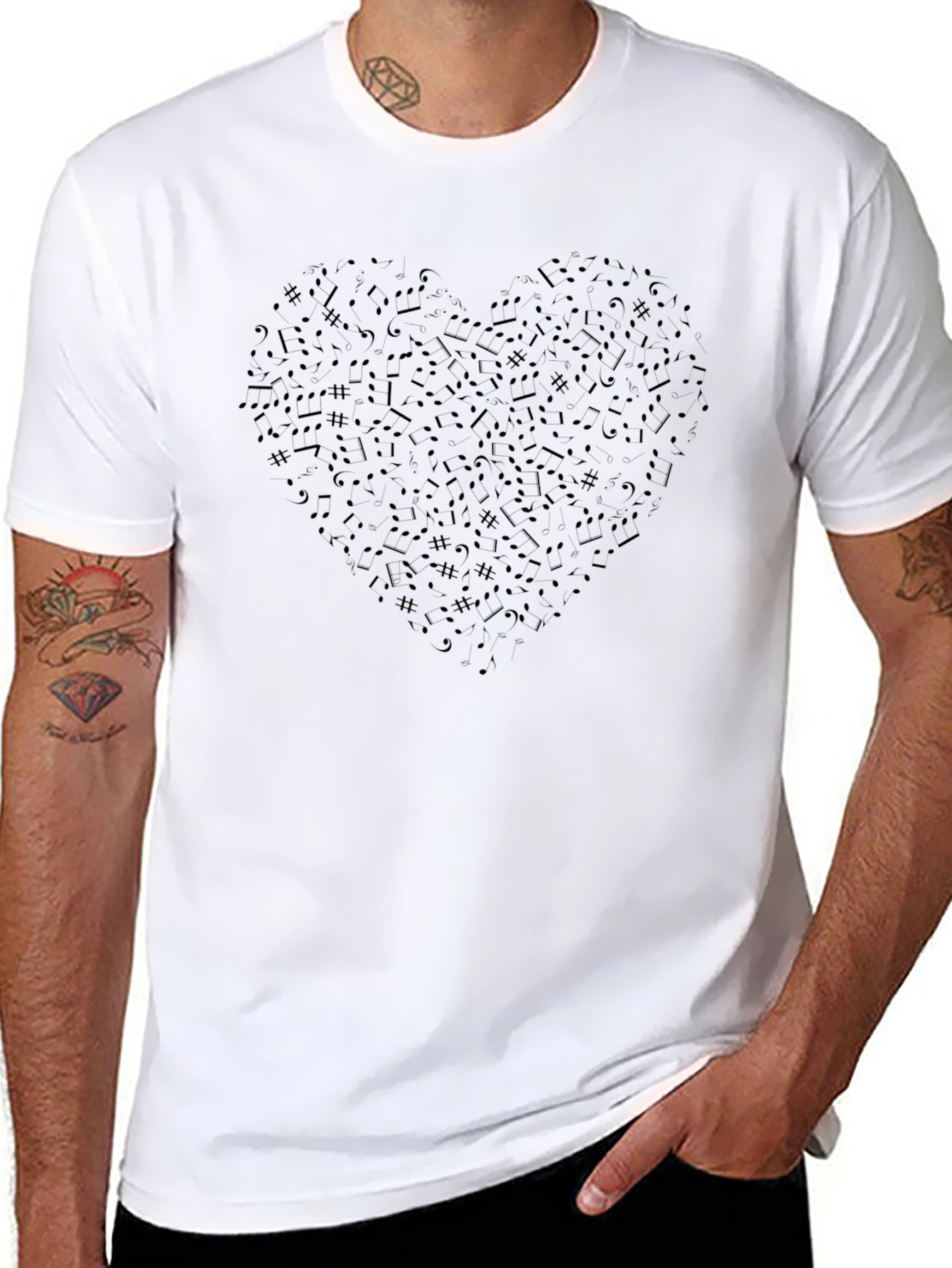 Music Heart T-Shirt - Stylish & Unique Design