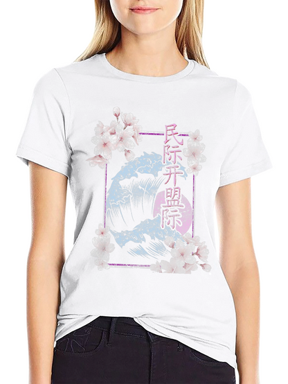 Wave & Blossom Graphic Tee