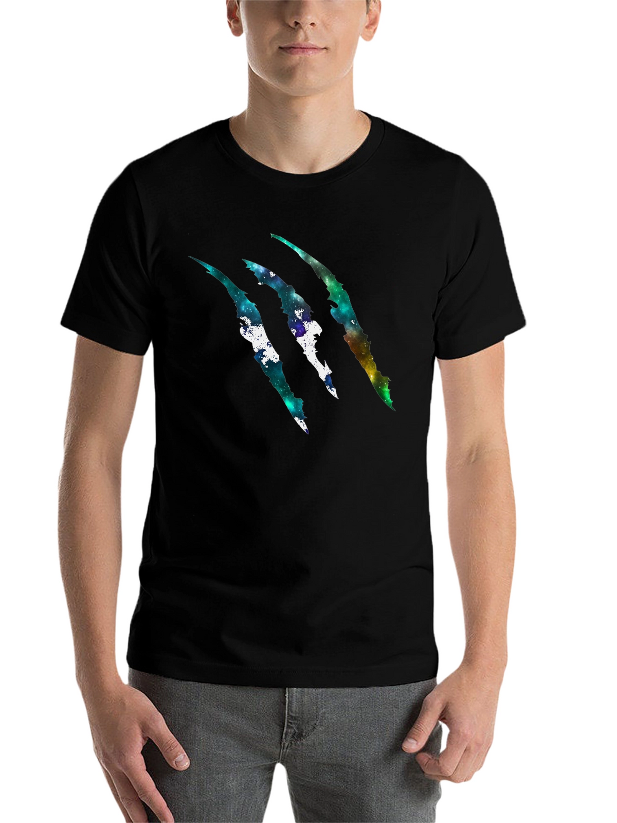 Galaxy Claw Mark Black T-Shirt