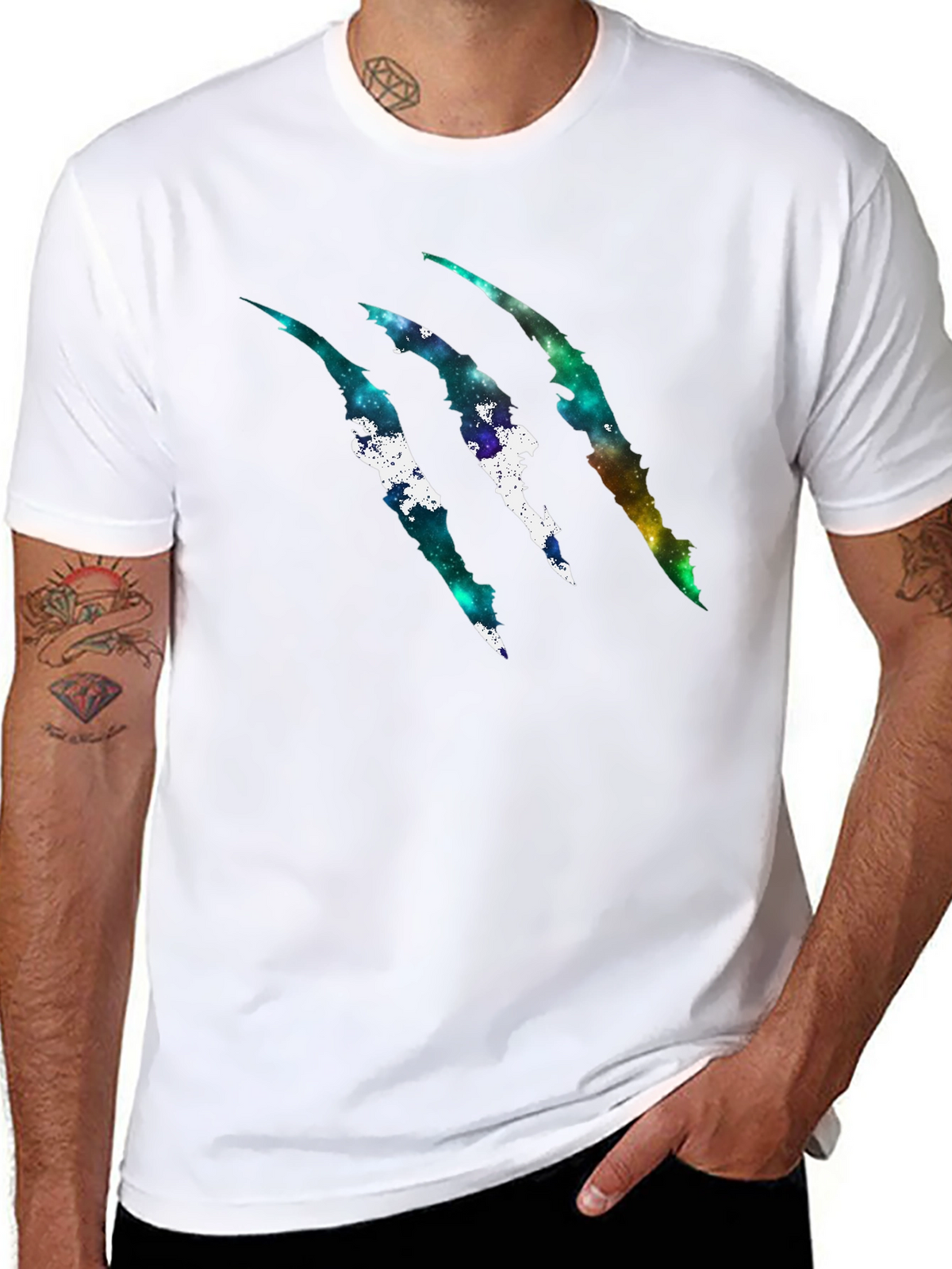 Galaxy Claw Mark Black T-Shirt