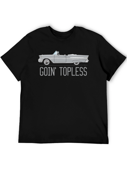 Goin Topless Car Graphic Black T-Shirt