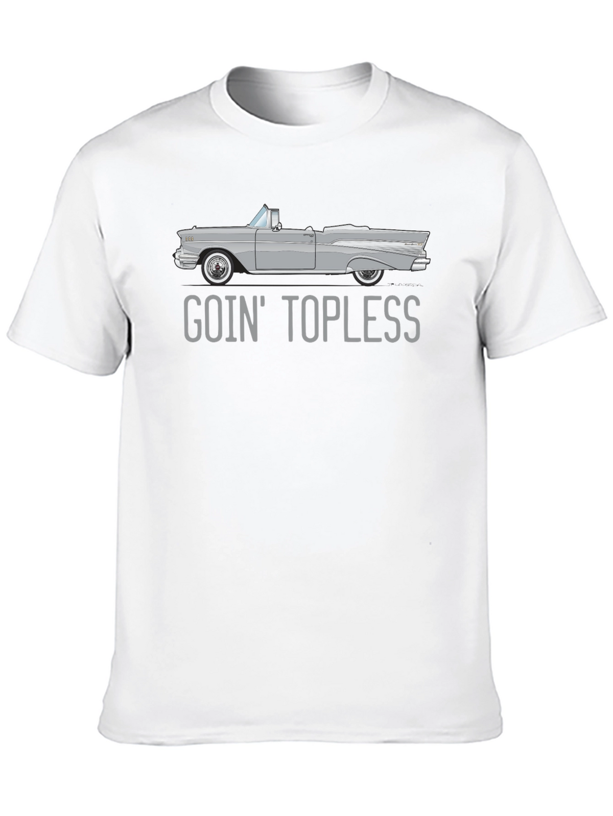 Goin Topless Car Graphic Black T-Shirt