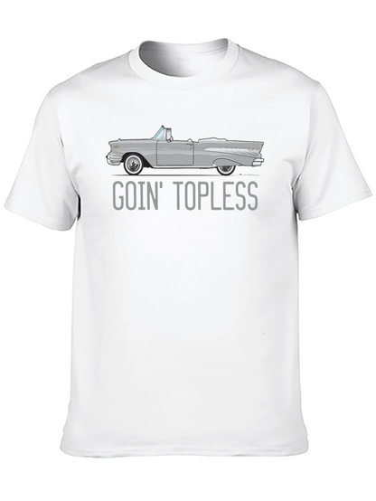 Goin Topless Car Graphic Black T-Shirt