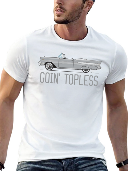 Goin Topless Car Graphic Black T-Shirt