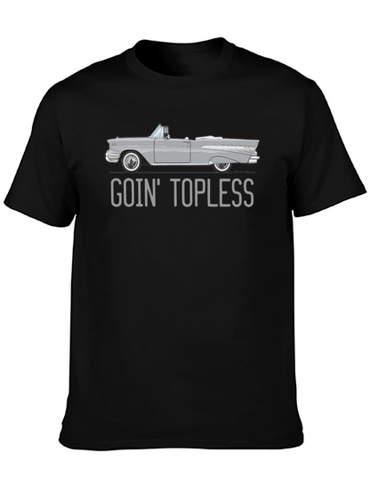 Goin Topless Car Graphic Black T-Shirt