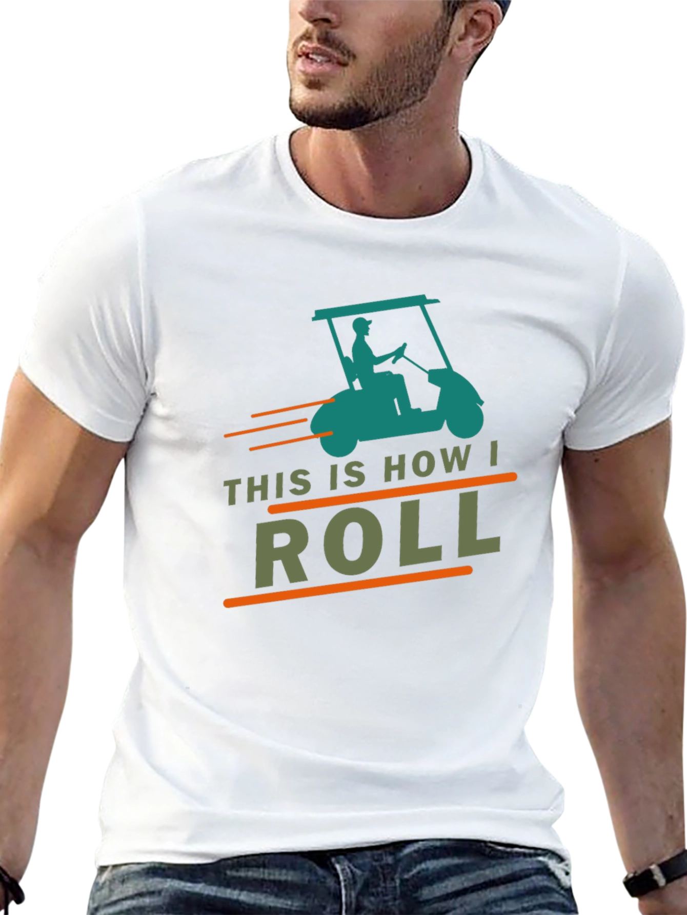 This Is How I Roll Golf Cart Graphic Tee