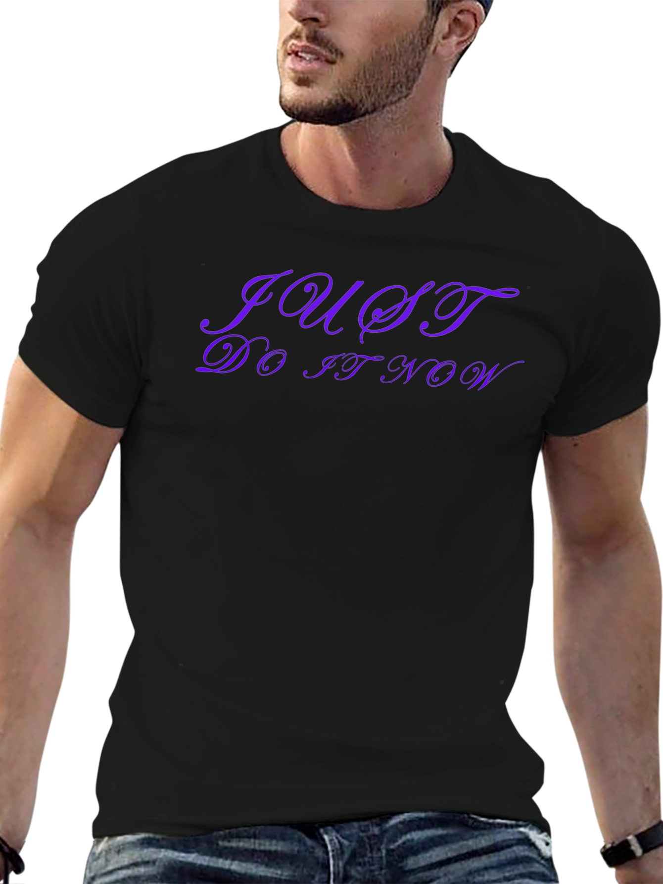Just Do It Now Black T-Shirt - Motivation