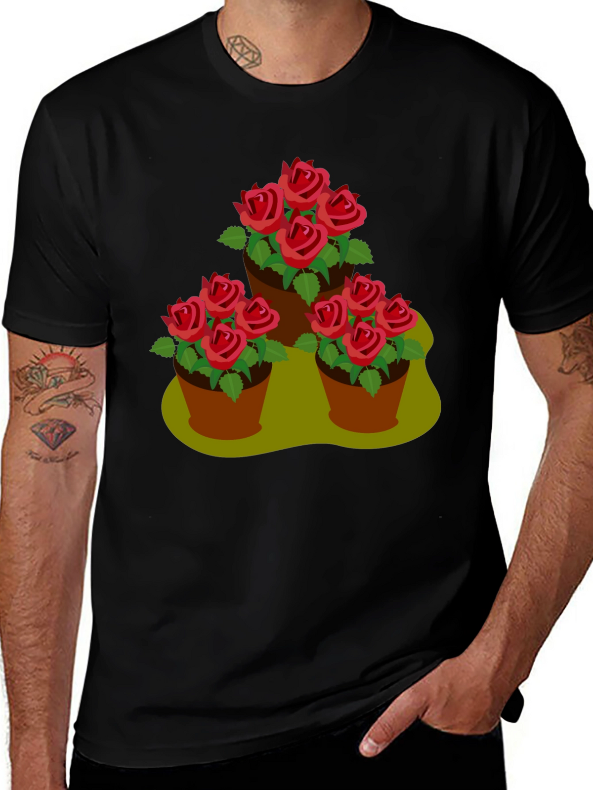 Rose Pot Trio Graphic T-Shirt