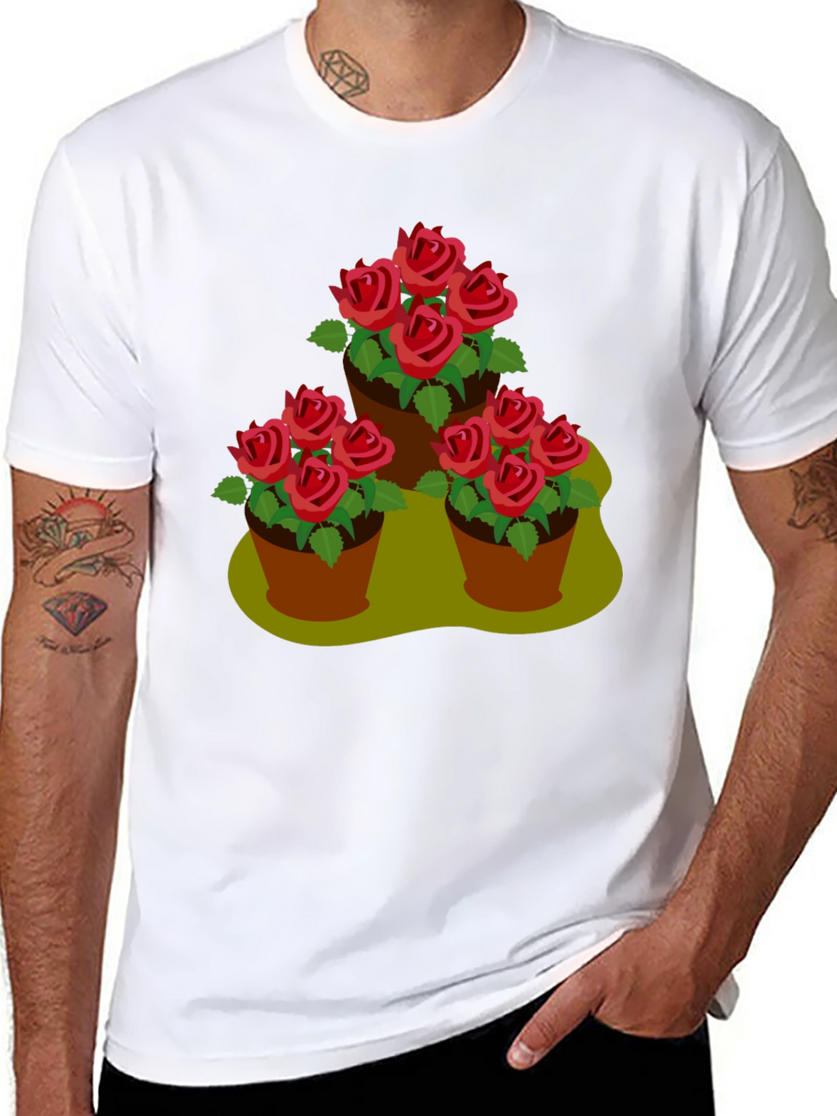 Rose Pot Trio Graphic T-Shirt