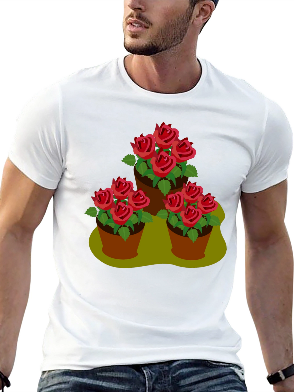 Rose Pot Trio Graphic T-Shirt
