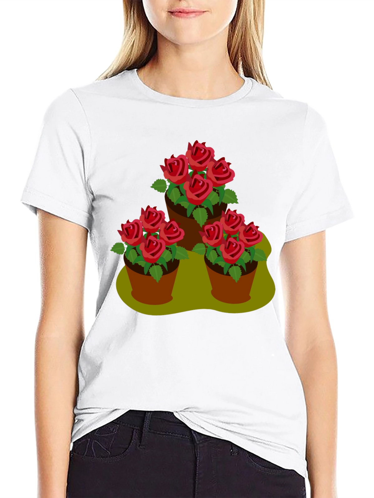 Rose Pot Trio Graphic T-Shirt