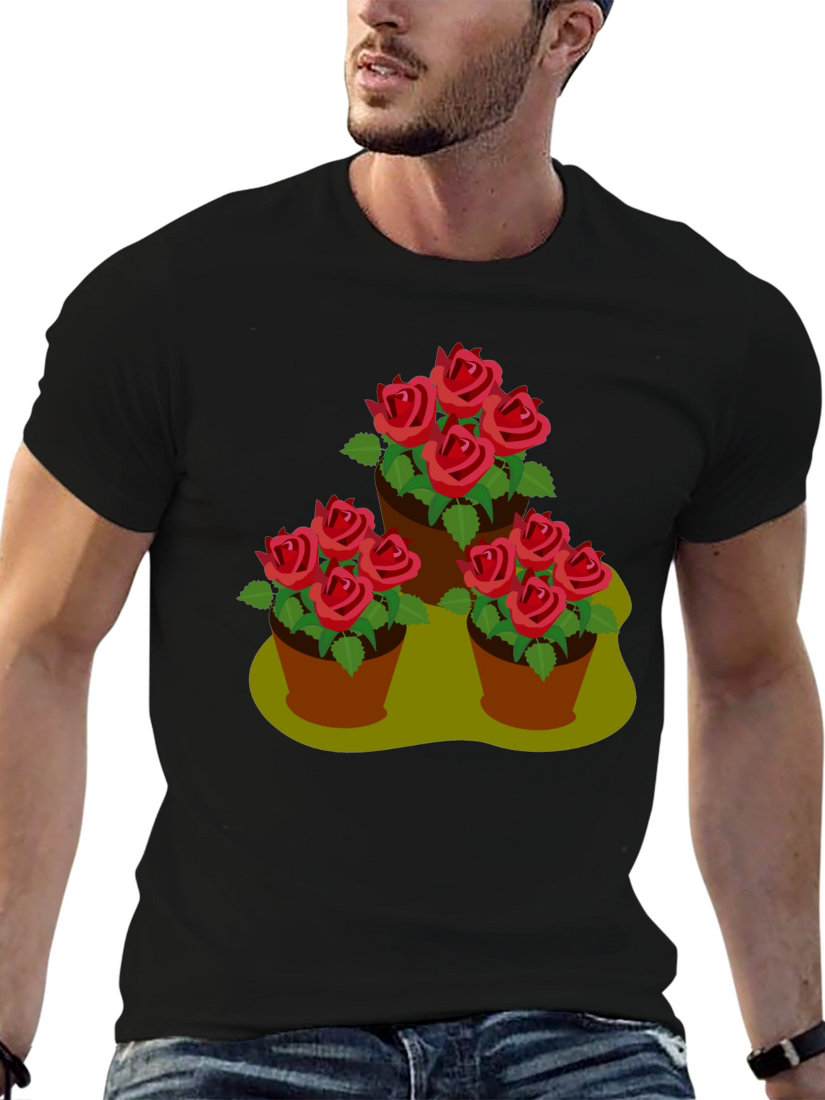 Rose Pot Trio Graphic T-Shirt