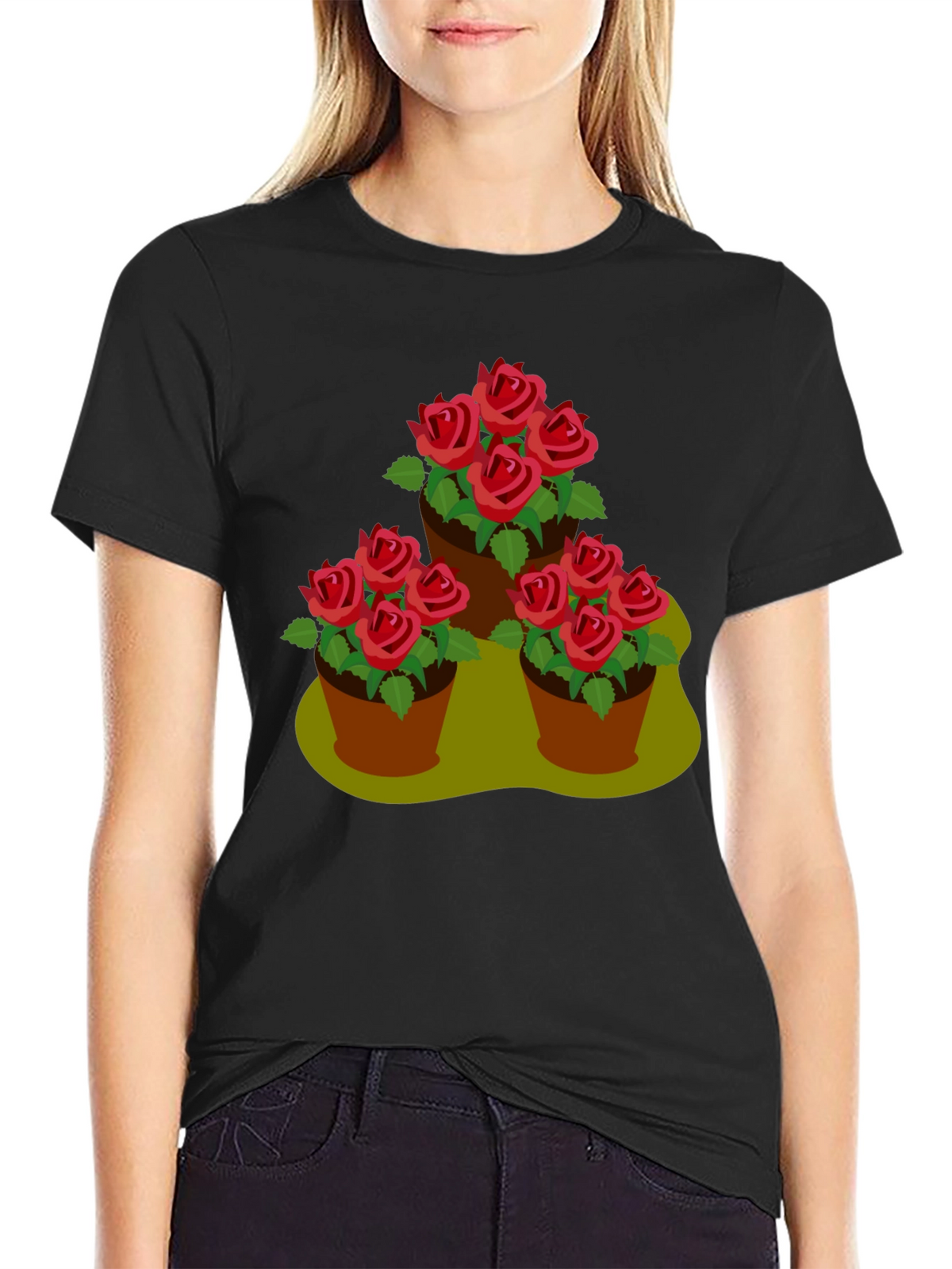 Rose Pot Trio Graphic T-Shirt