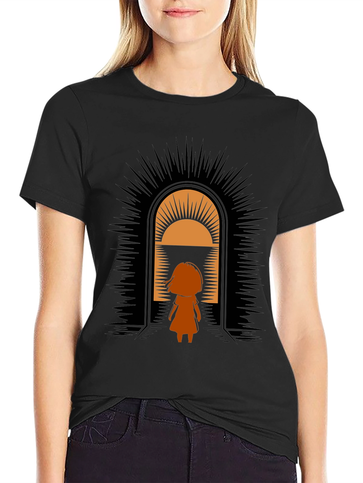 Graphic Tee - Girl in Doorway Design
