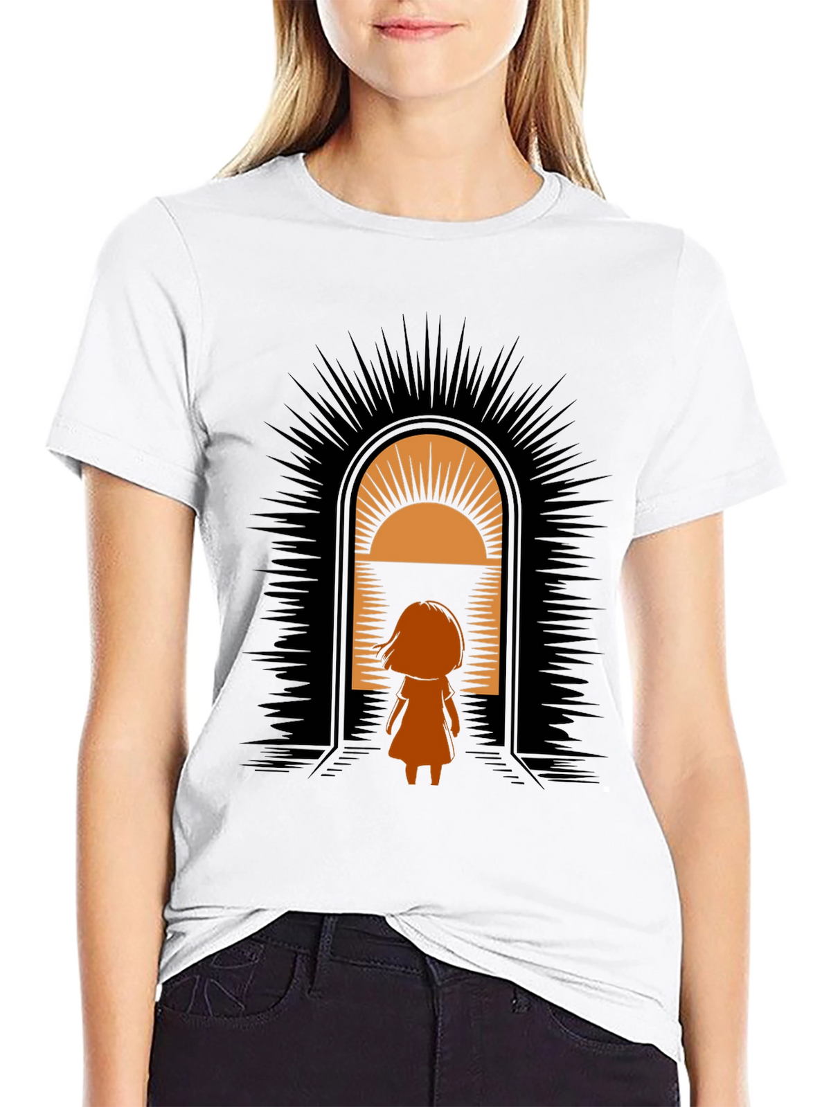 Graphic Tee - Girl in Doorway Design