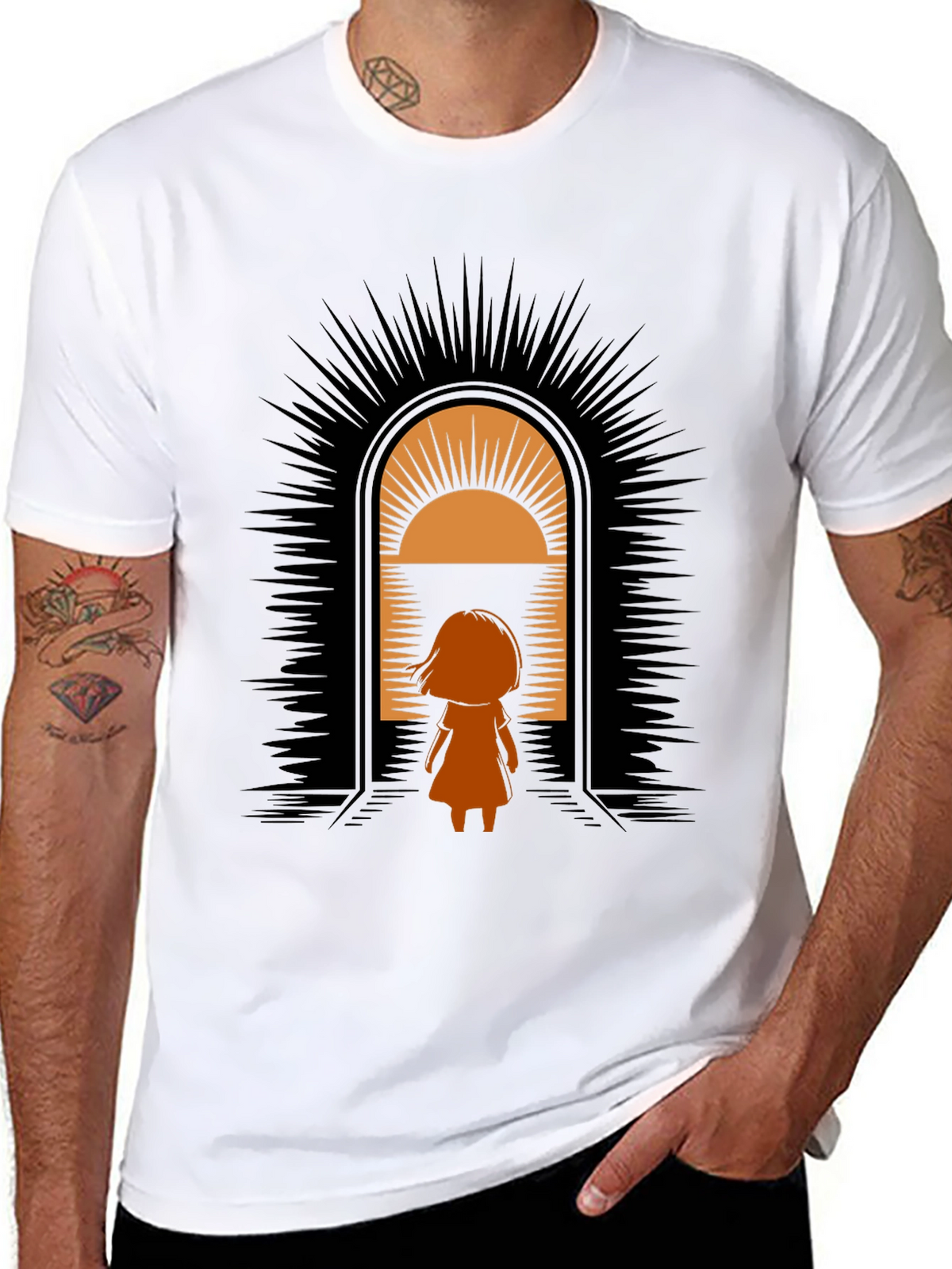 Graphic Tee - Girl in Doorway Design