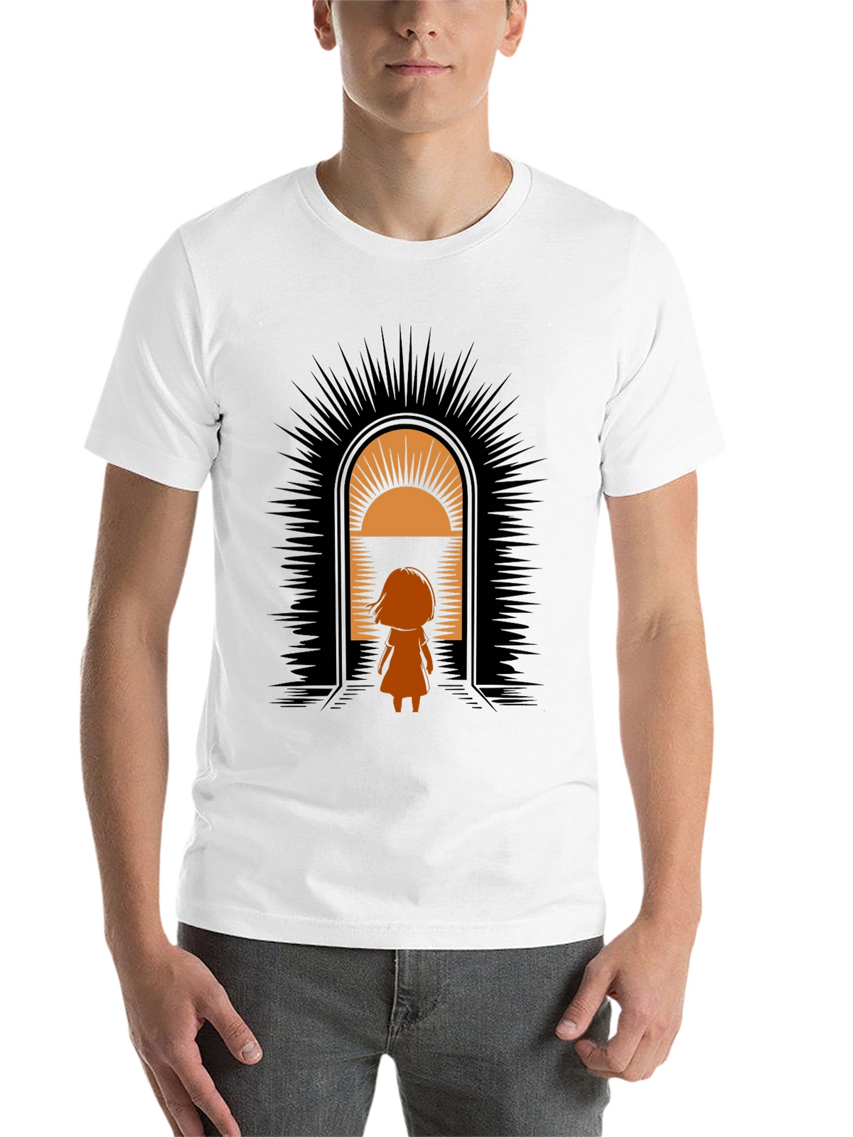 Graphic Tee - Girl in Doorway Design