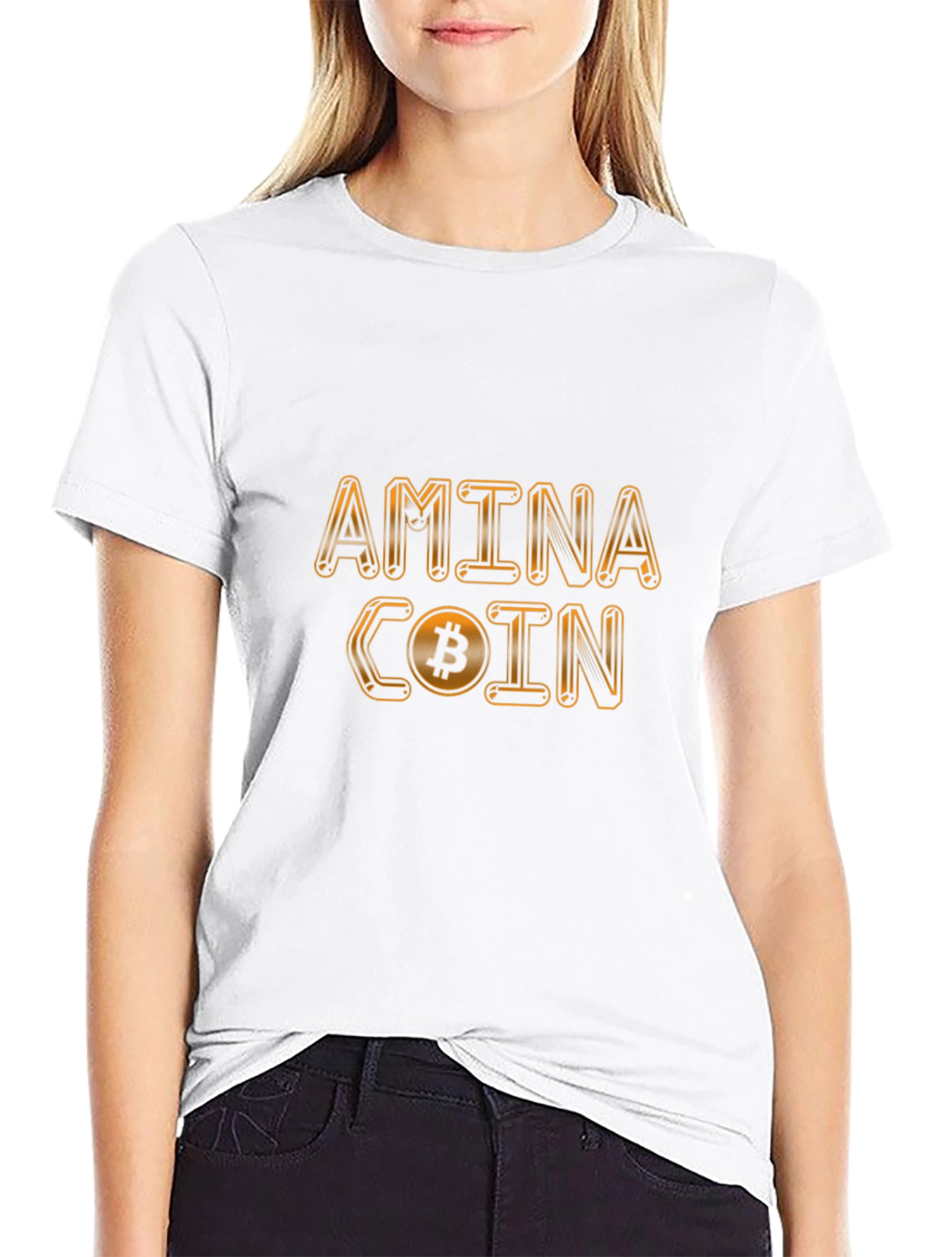 Amina Coin Bitcoin T-Shirt - Black