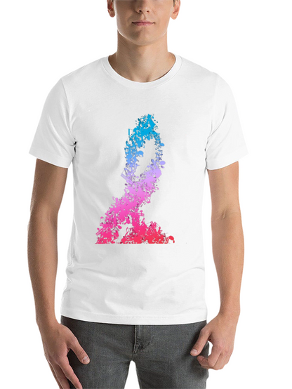 Music Notes Silhouette Mens Black T-Shirt
