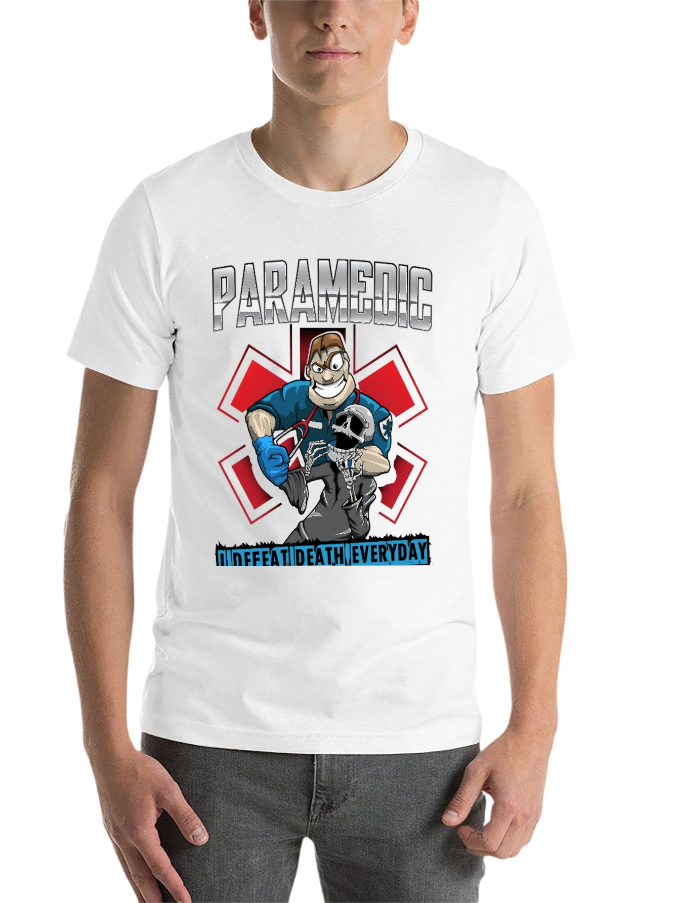 Paramedic Defeat Death Everyday T-Shirt