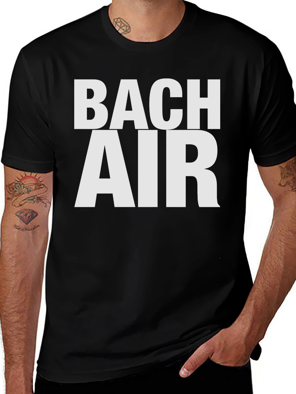 Bach Air Graphic Tee - Black Cotton T-Shirt
