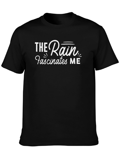 The Rain Fascinates Me Graphic Tee - Black