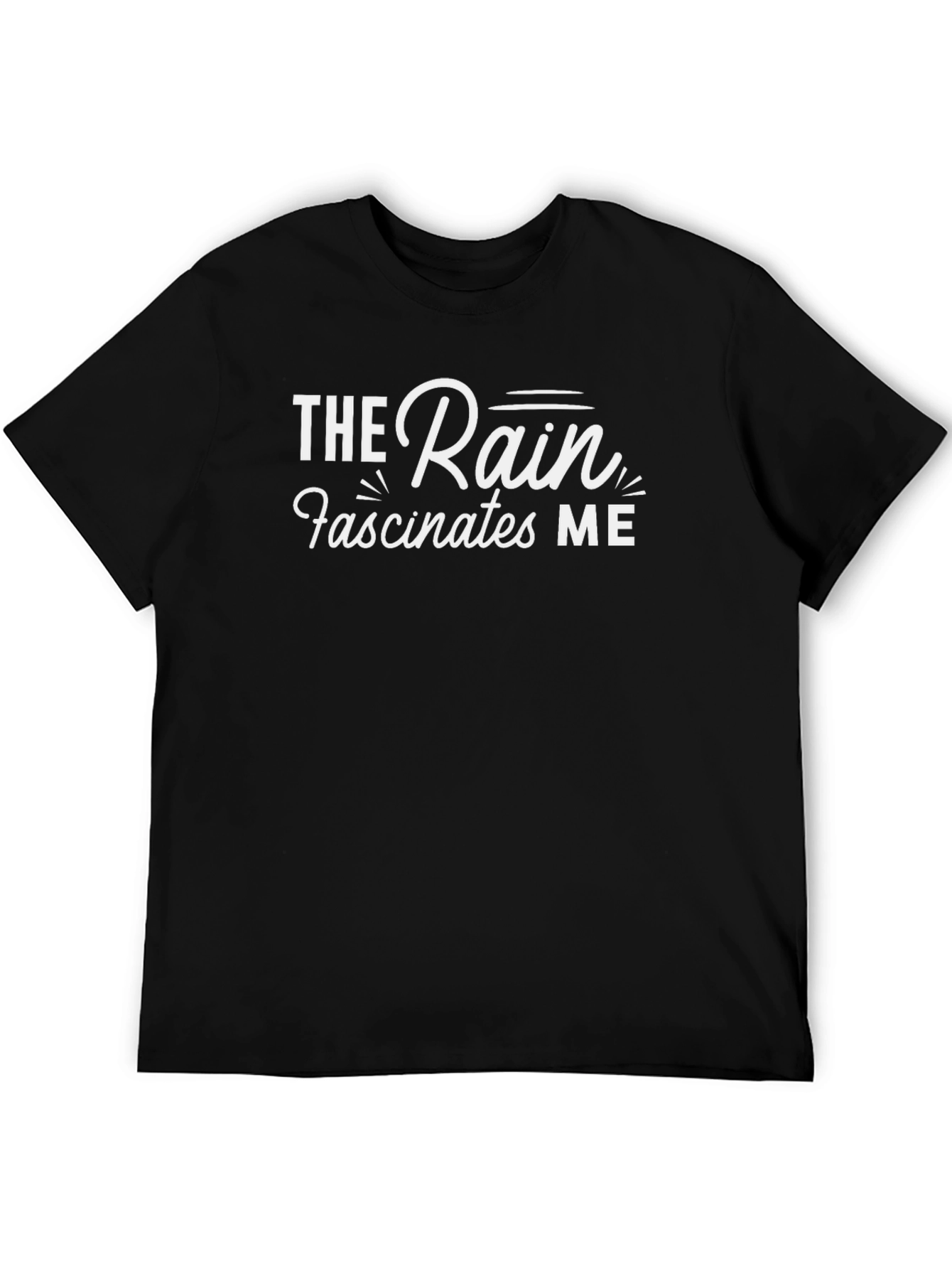 The Rain Fascinates Me Graphic Tee - Black