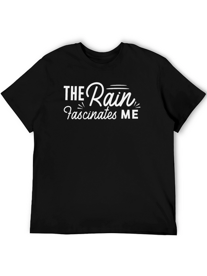 The Rain Fascinates Me Graphic Tee - Black