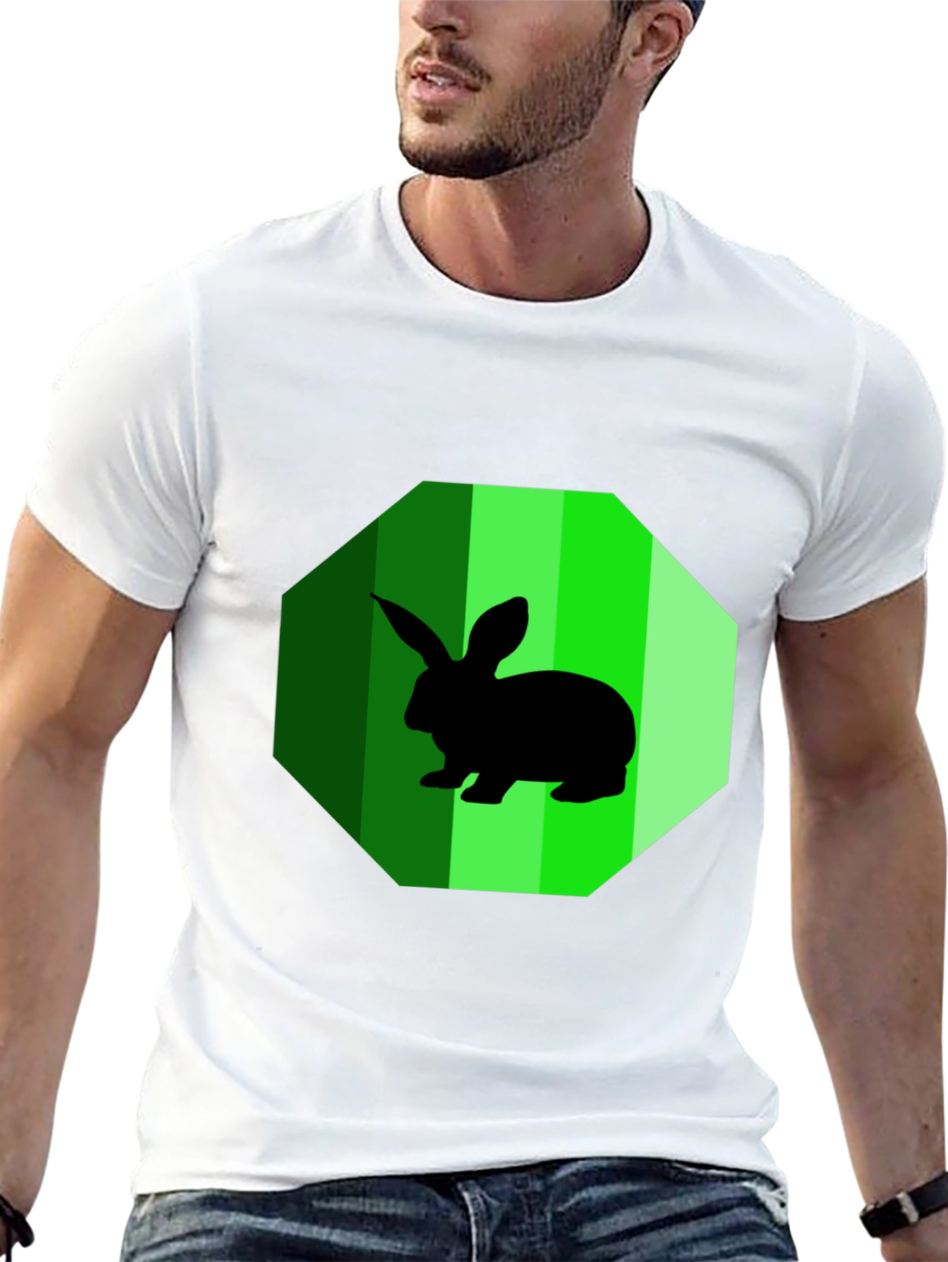 Rabbit Graphic Tee - Mens Black T-Shirt