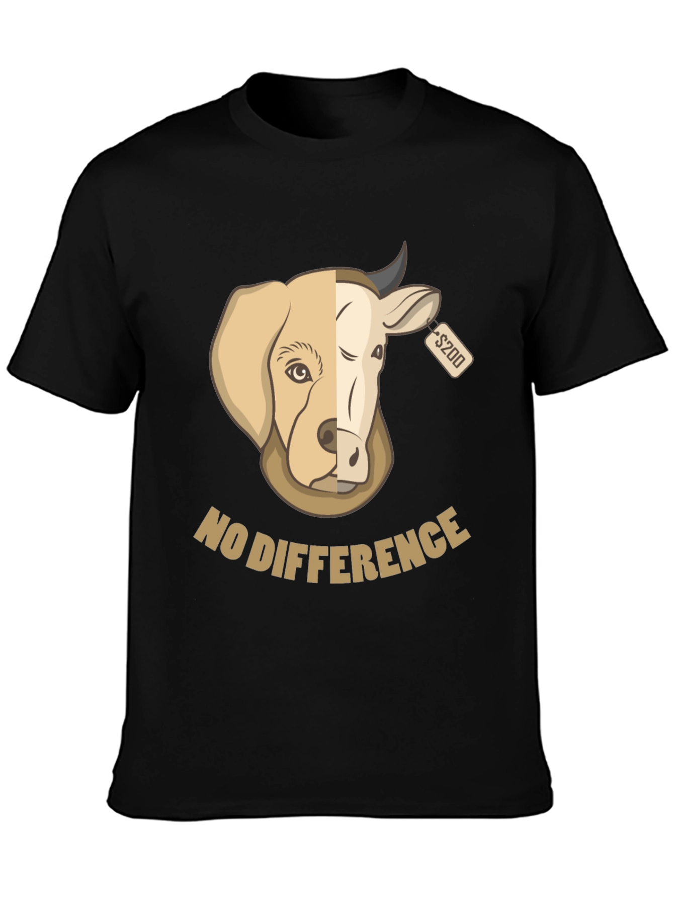 No Difference Tee: Dog Cow Graphic