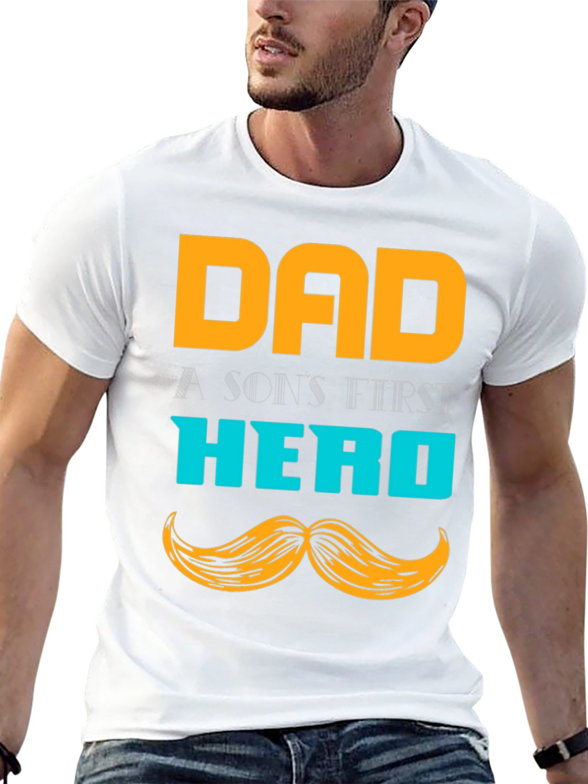 Dad Hero T-Shirt - A Sons First Hero Tee