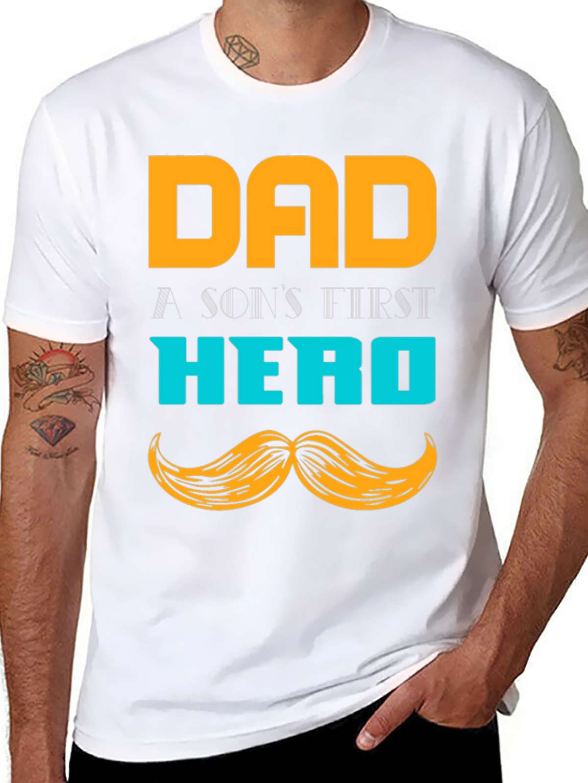 Dad Hero T-Shirt - A Sons First Hero Tee