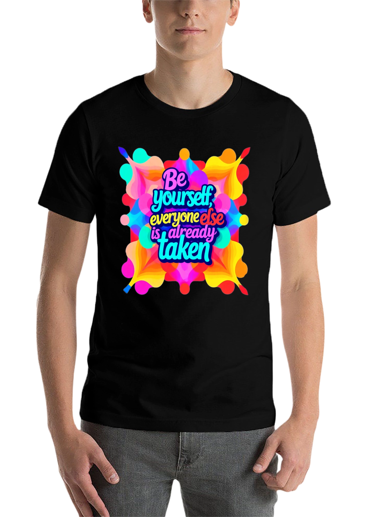 Be Yourself Graphic T-Shirt - Black
