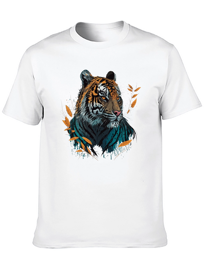 Bold Tiger Graphic T-Shirt - Stylish Crew Neck Tee