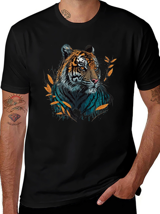 Bold Tiger Graphic T-Shirt - Stylish Crew Neck Tee