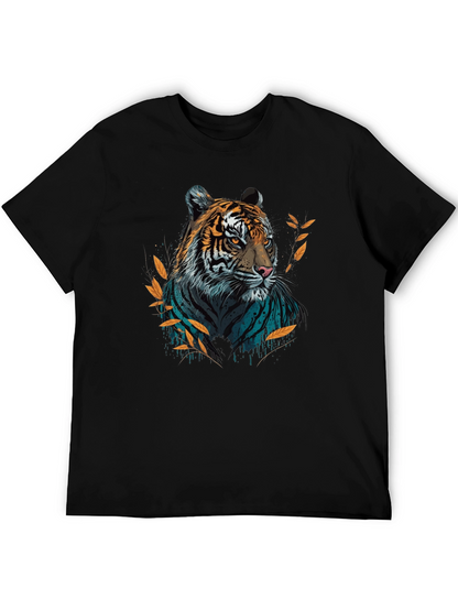 Bold Tiger Graphic T-Shirt - Stylish Crew Neck Tee